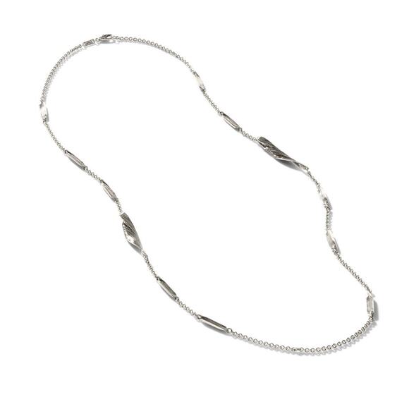 John Hardy Jewelry - John Hardy Bamboo Woven Sautoir Silver Necklace size 32 New